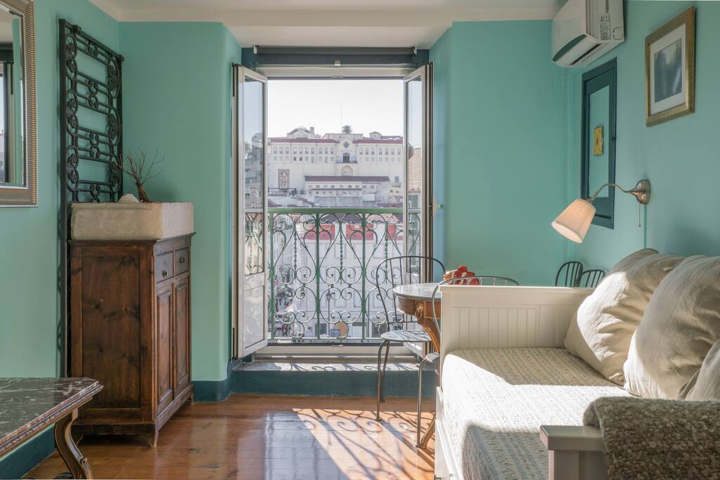 Living room with big window