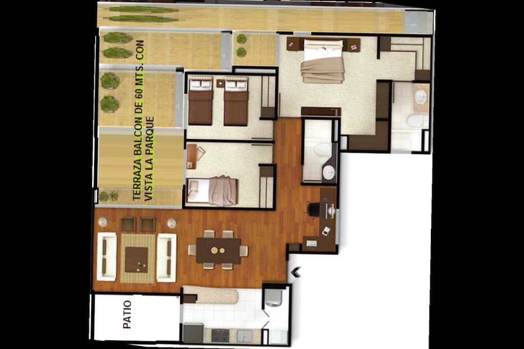 Plano del apartamento.