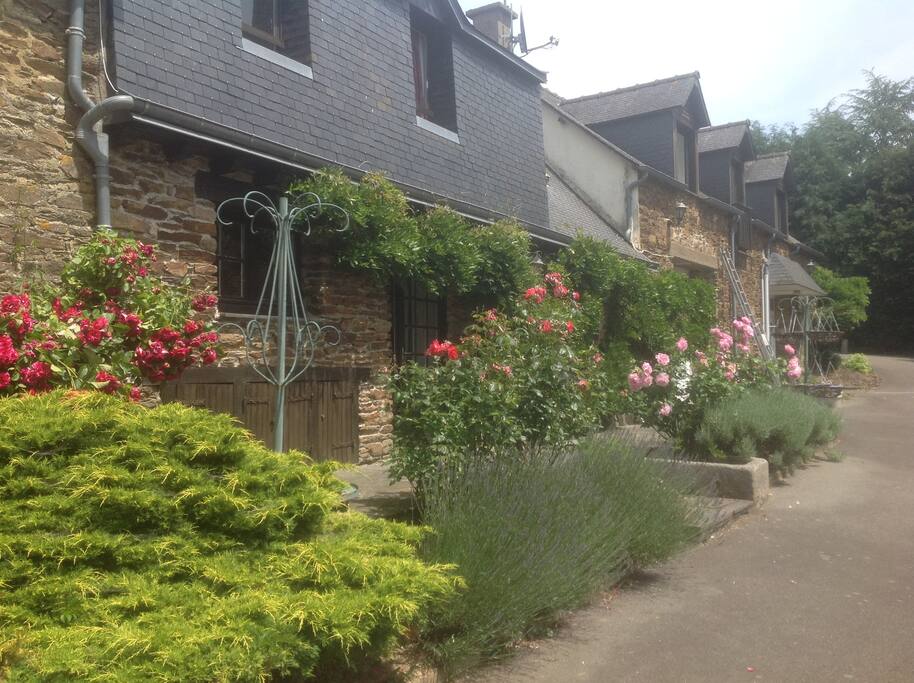 looking along the courtyard