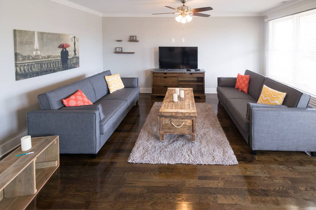 Second living room complete with two sleeper sofas