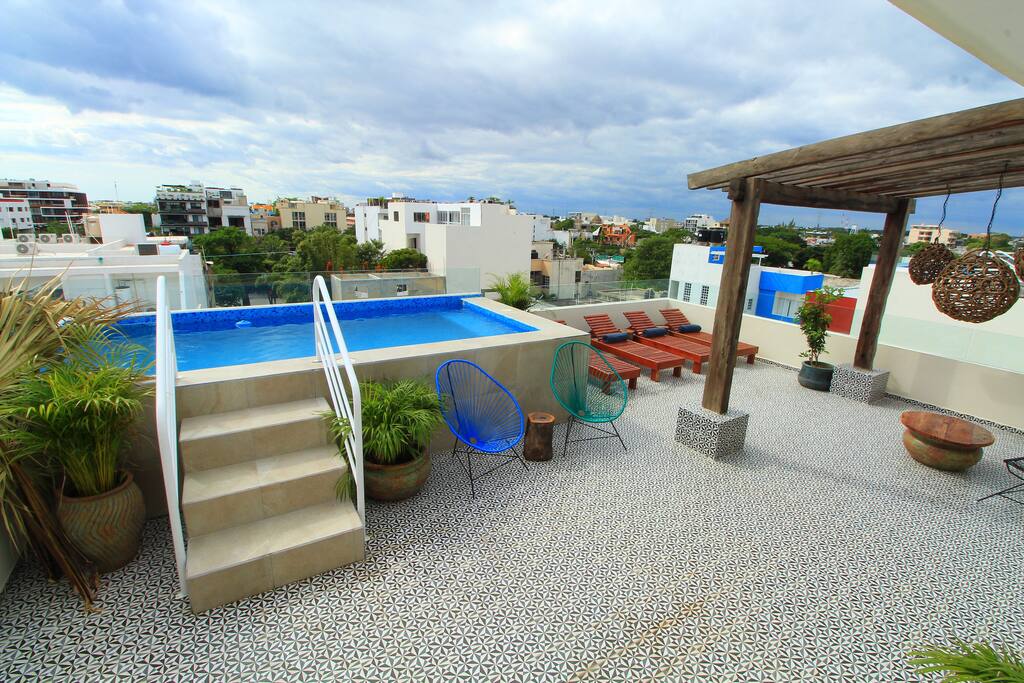 Alberca en terraza