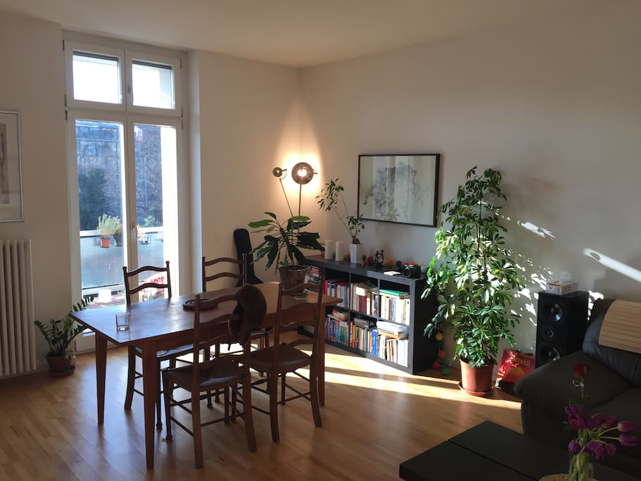 Sunny living room - facing the balcony