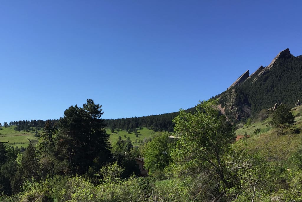 Home has views of Flatirons + Chautauqua Park