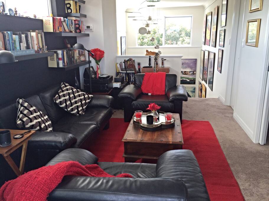 There are several areas to relax in including our 'library'