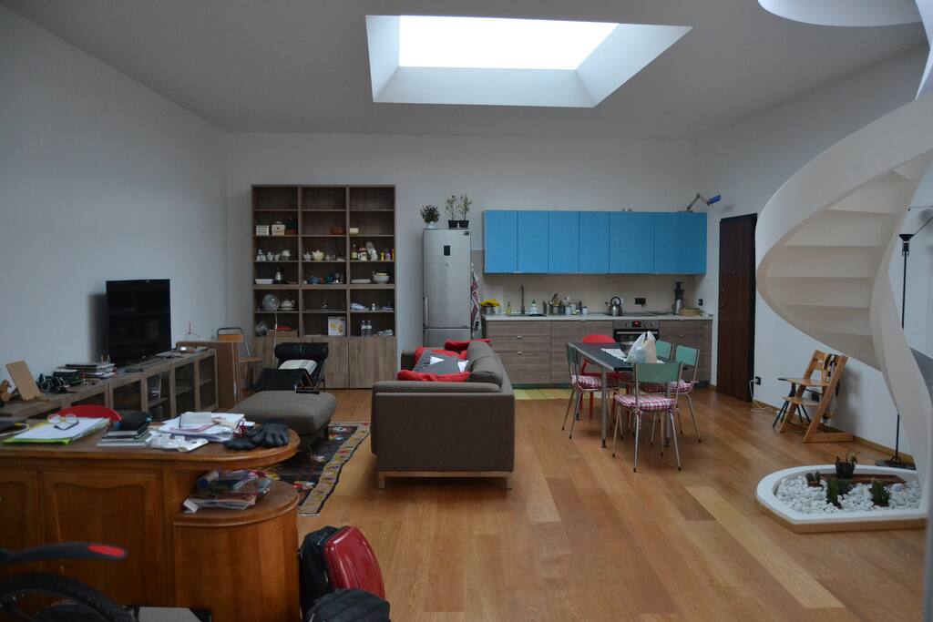 open space con cucina