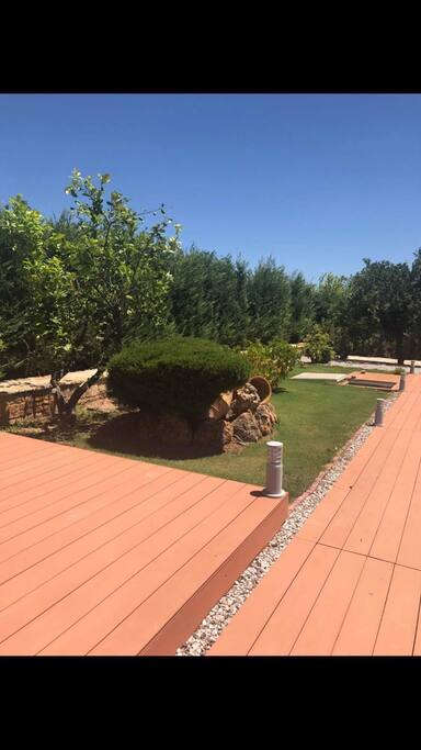 Κήπος διπλα στην πισίνα.
Garden next to the pool.
