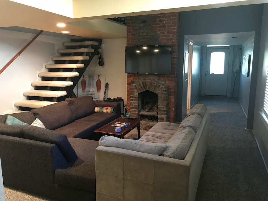 Living room with gas fireplace