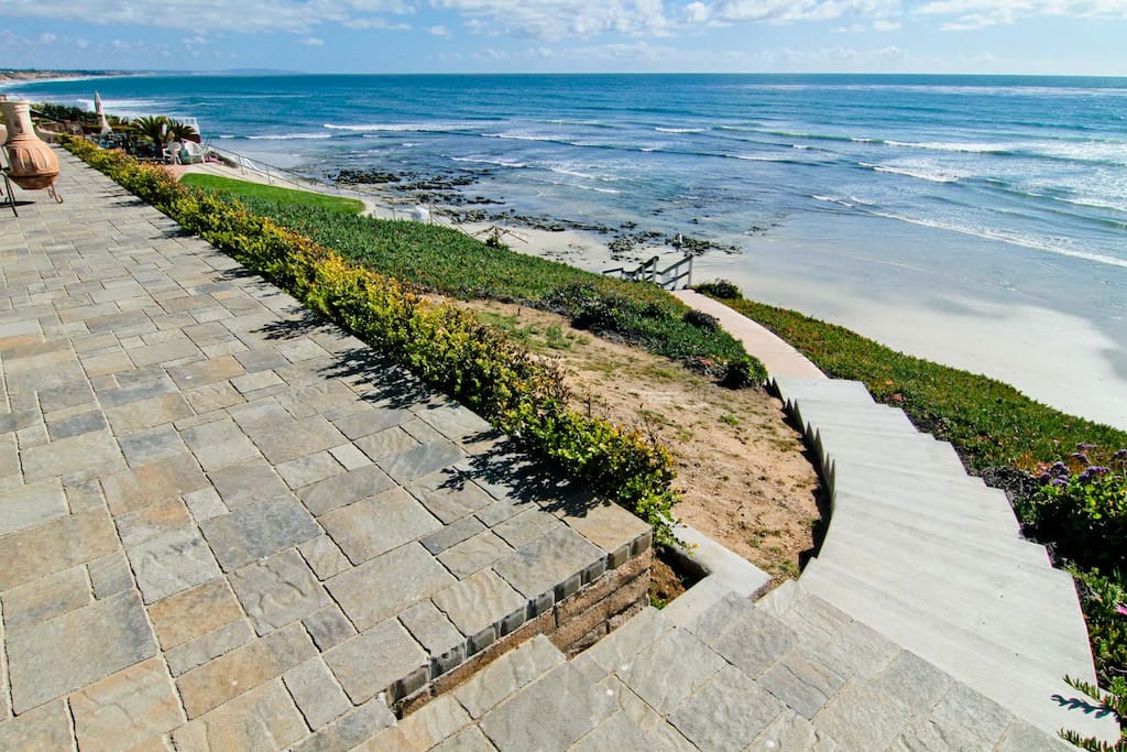 backyard with beach access