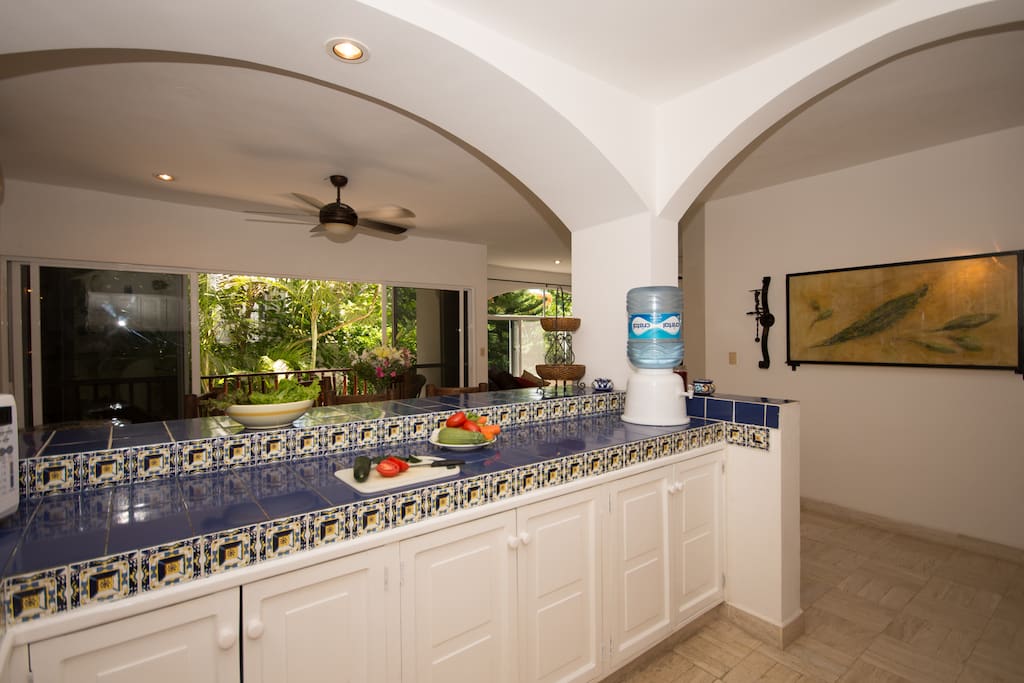 A very spacious and well equipped kitchen.