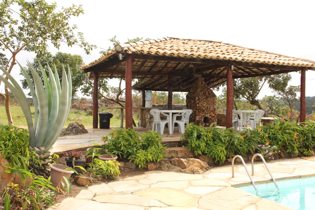 Sala de jantar no campo