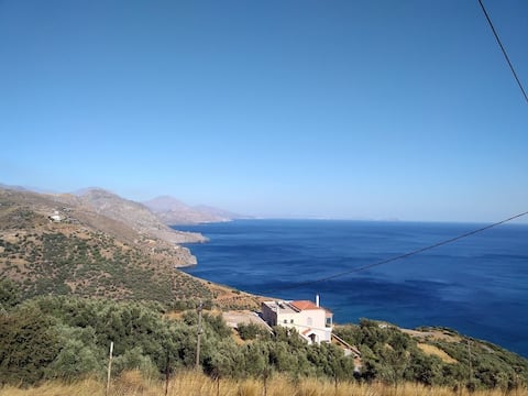 Countryside house overlooking the South Cretan Sea