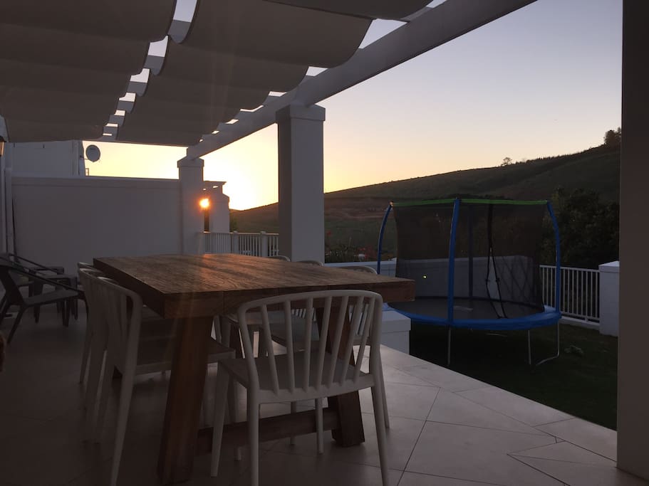 Spacious patio with spectacular view