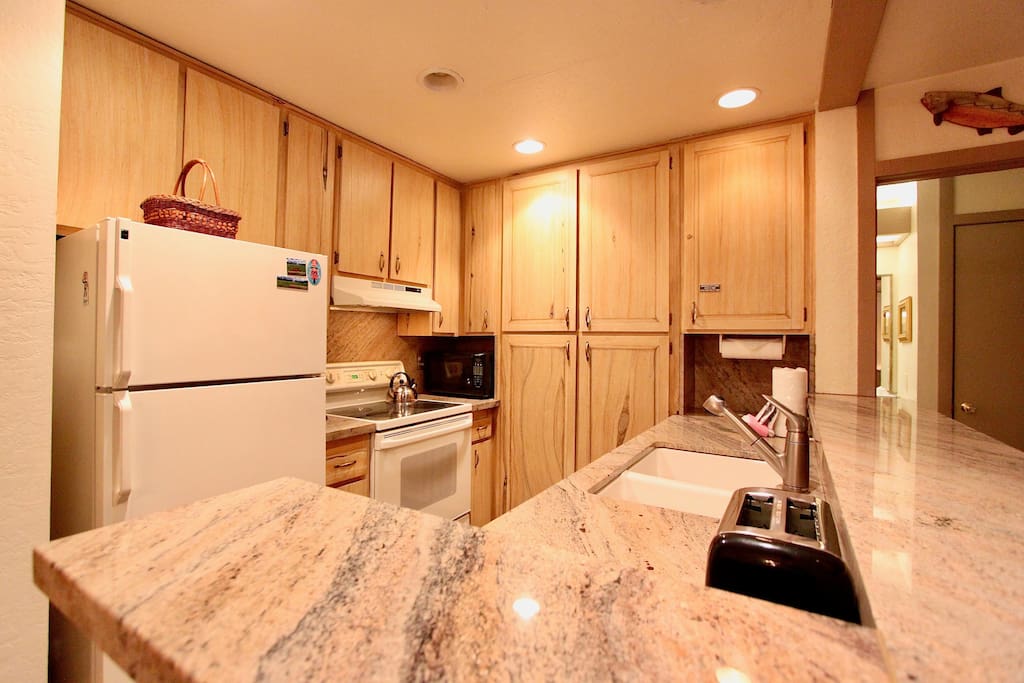 Granite counters with plenty of counter space