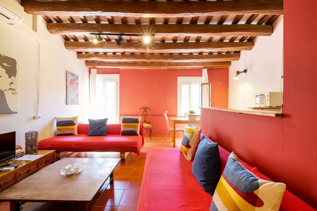Living room with 2 sofa beds