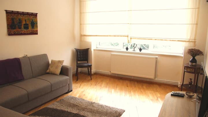 在宁静阳光明媚的公寓中享受第比利斯，距离Rustaveli大道仅两步之遥 