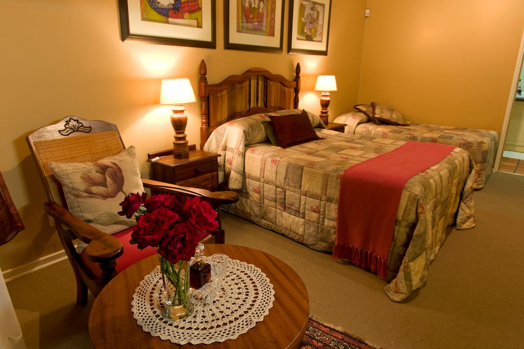 Family room with doubled bed, single bed