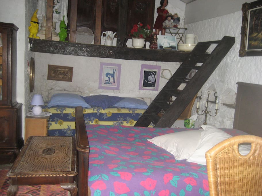 dubbel en enkel bed