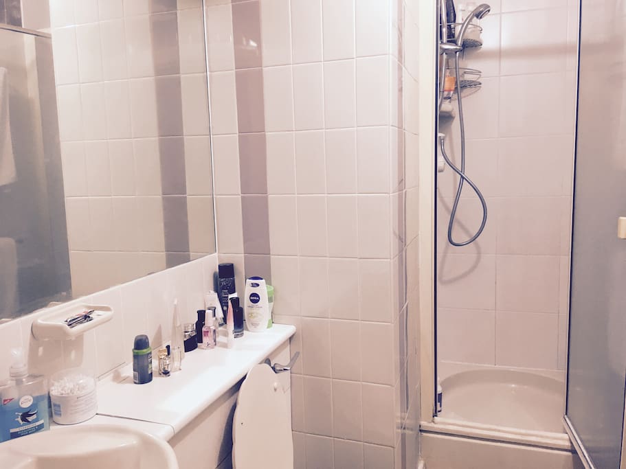 Shower and toilet