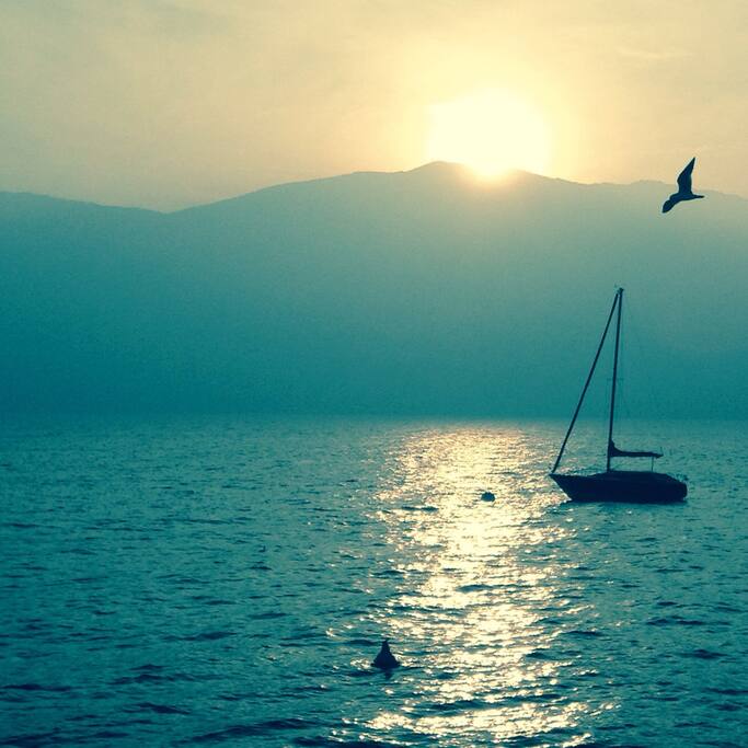 Paesaggio fronte spiaggia