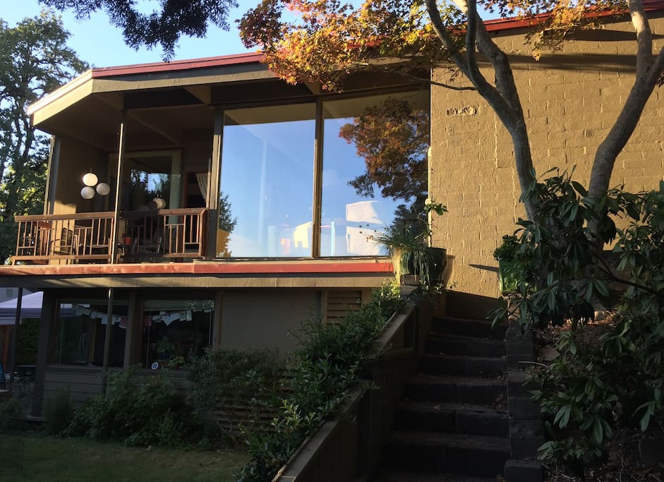 View of the house from the backyard.