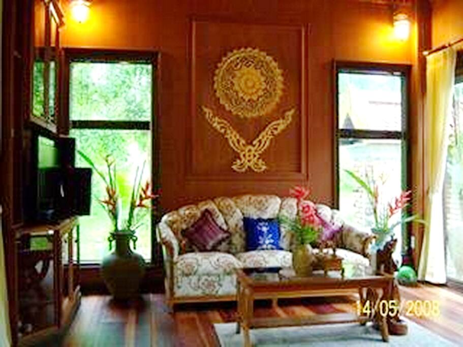 The villas are set on a beautiful, 2 Bedroom separate and green lawn and boasts wooden furniture and décor. Entertainment media and a sofa set are fully equipped in the lounging area. All bedrooms are air-conditioned and accompany an en suite bathroom. Some unit also features a Small kitchen,guests of Villa can make use of the terrace and make a cook for breakfast in the room.