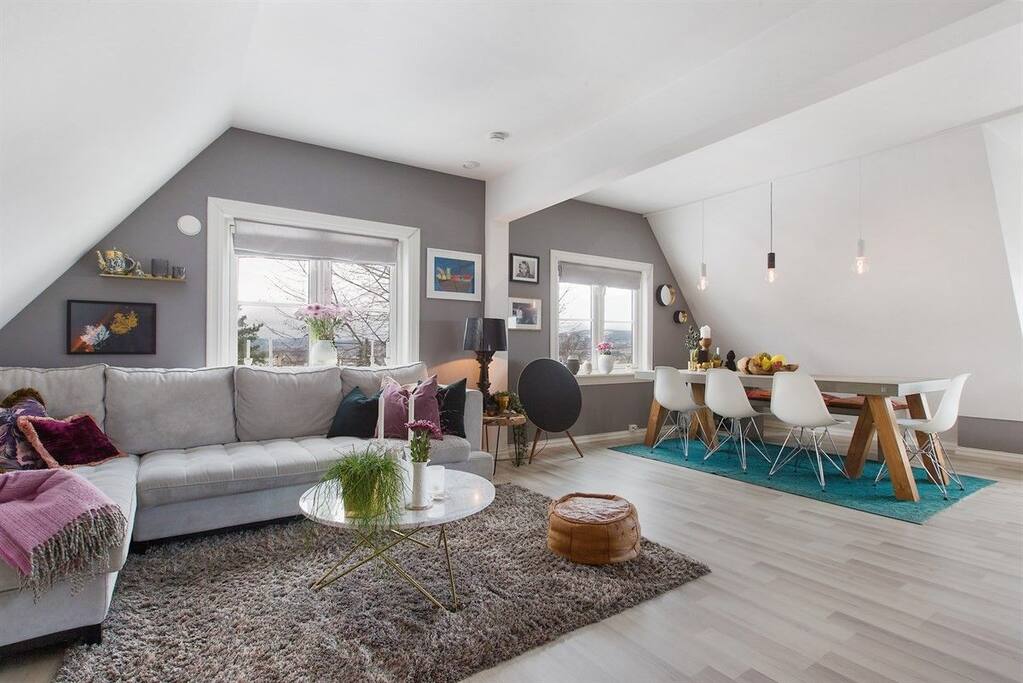Open living room kitchen area