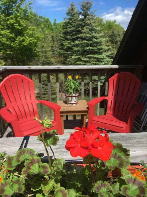 The deck outside your apartment