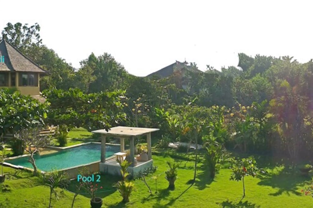 The Pool at "little Bungadesa (4 BR) with Pavilion Bali in the background.
