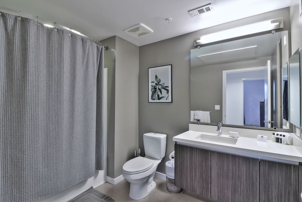 Master Bathroom with Rain Shower + Tub (Essentials Provided)