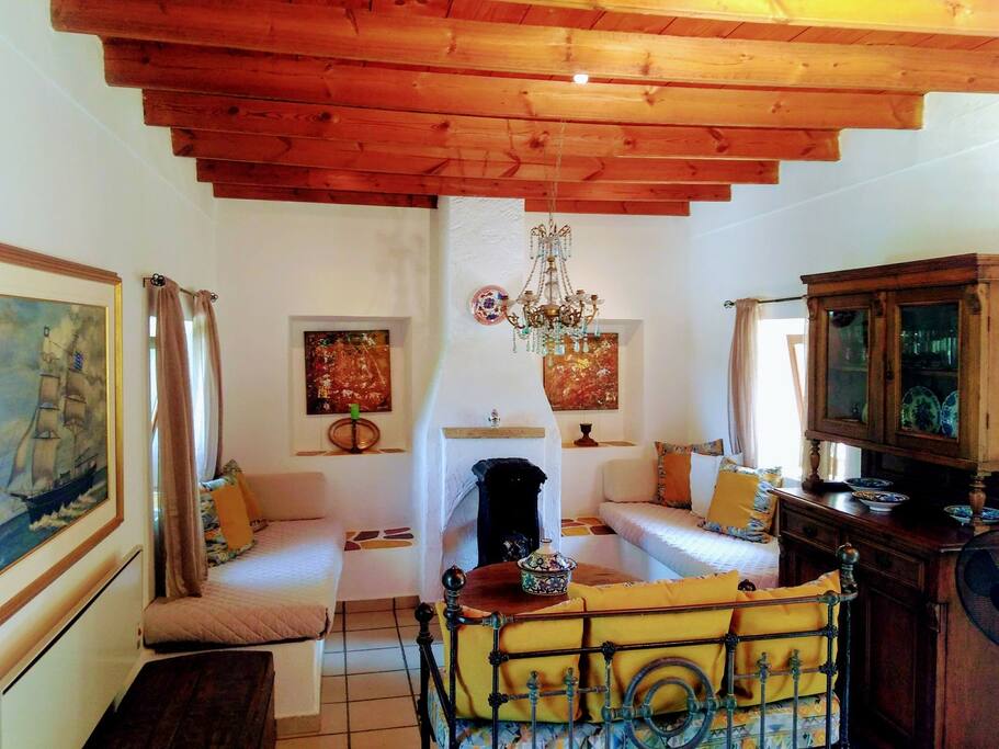 The sitting area. The two sofas can be used as beds.