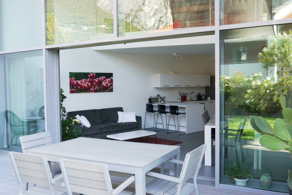 Living room with big window