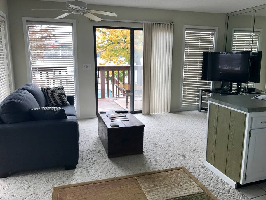 New for 2018 is a comfy couch for our guests!