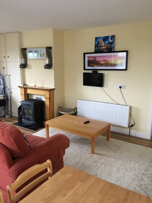Open plan living and dining room