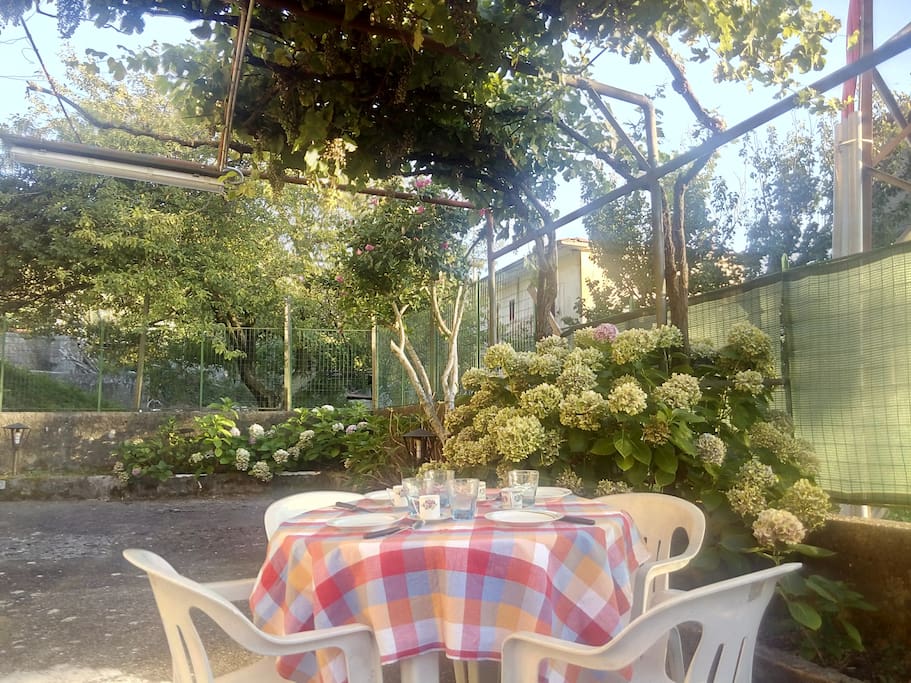 Colazione nel giardino