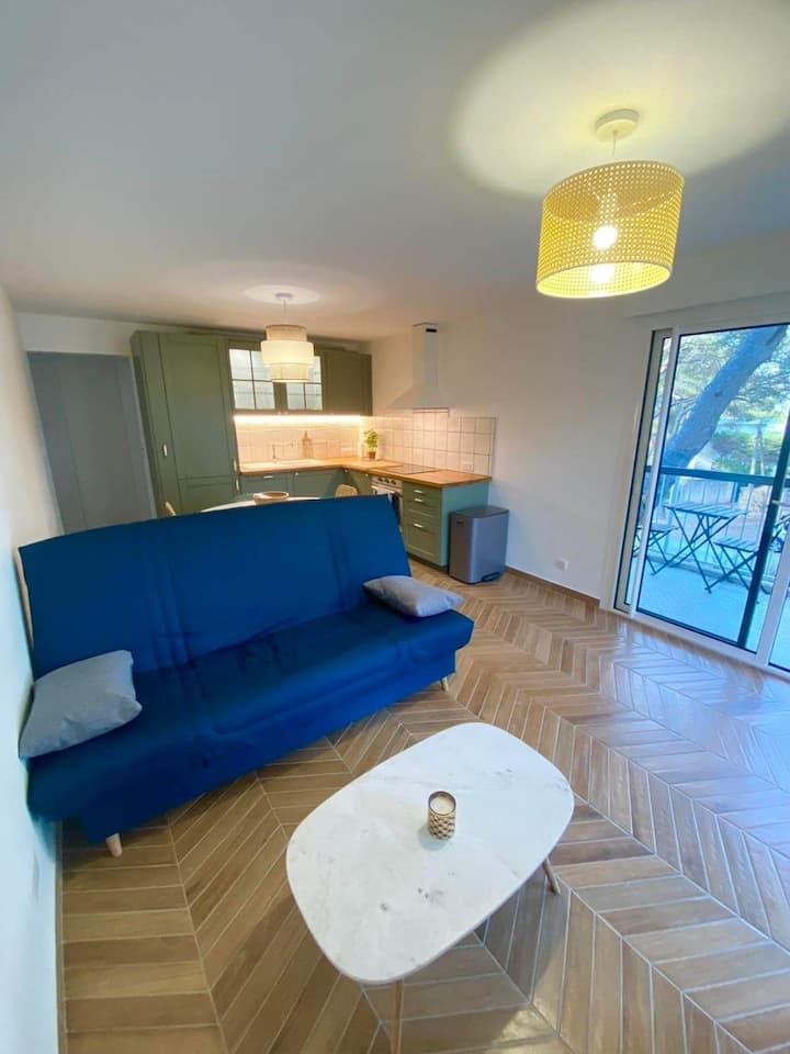 T2 Avec Clim Et Terrasse Vue Mer, Les Sablettes - La Seyne-sur-Mer