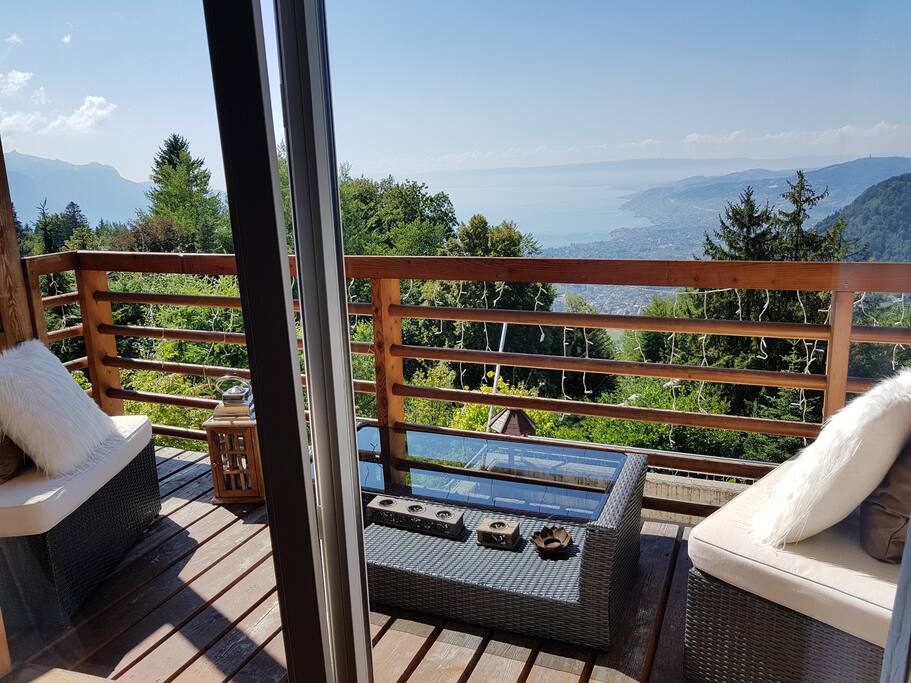 Vue depuis le balcon privé