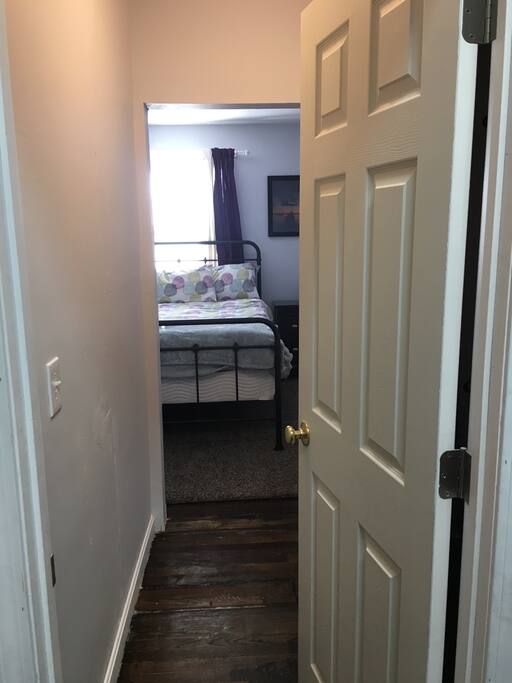 Entrance to private room and Bathroom.