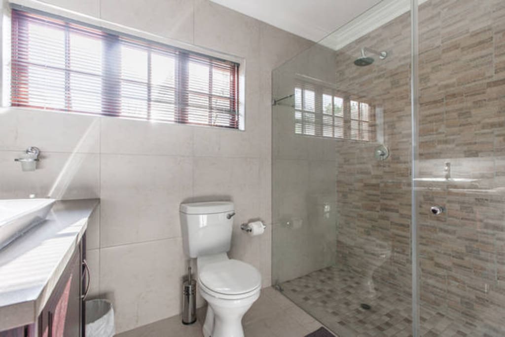 Double shower in bathroom