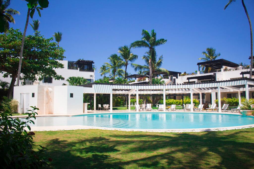 Pool in front of appartment
