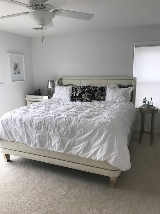 Master bedroom with King bed and walk in closet/private bath.