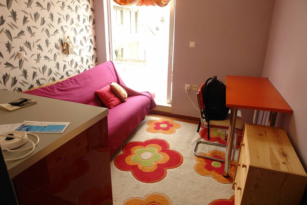 Bed and table