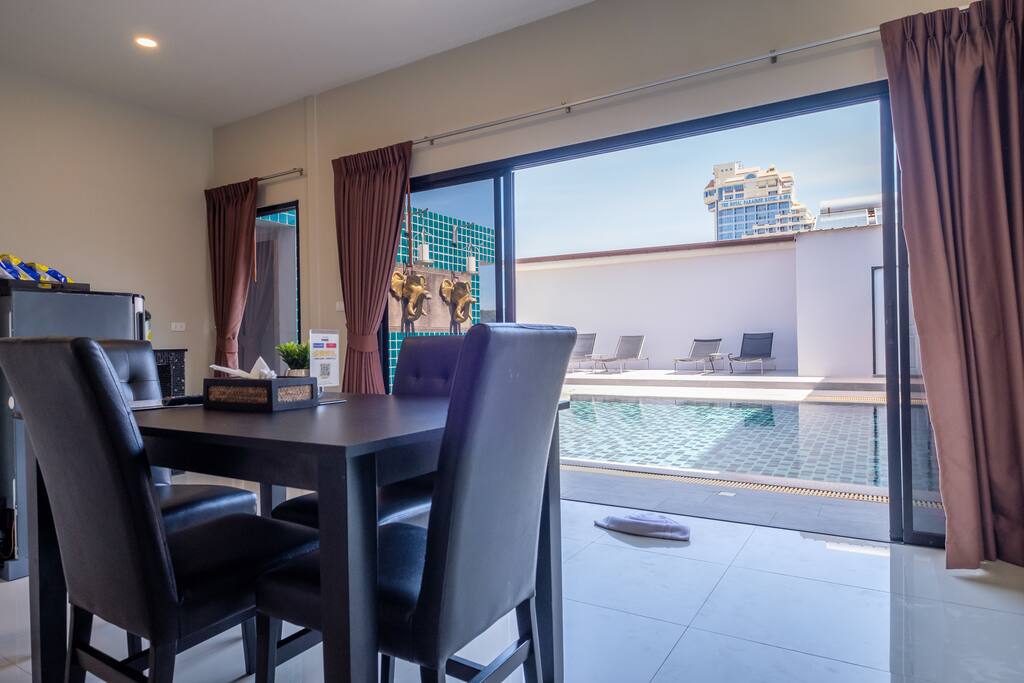 Dining room by the pool