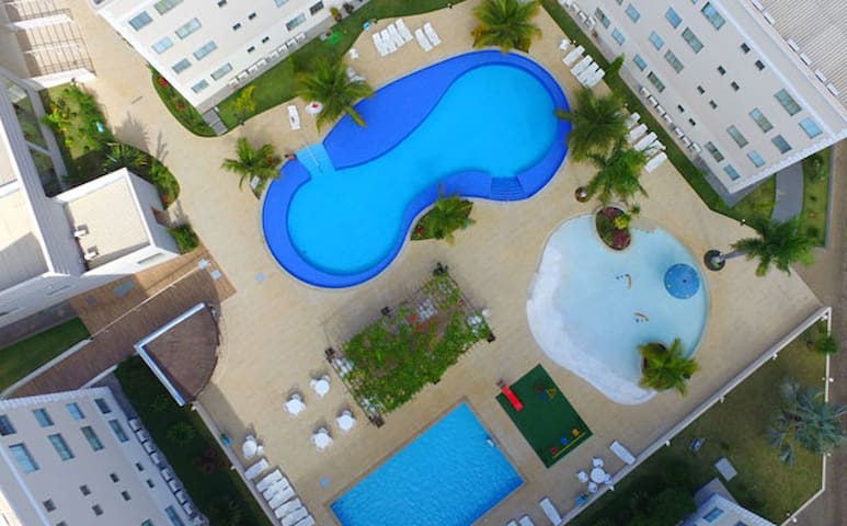 Entire home with 1 bedrooms in Caldas Novas - RESORT ENCONTRO DAS ÁGUAS - CALDAS NOVAS