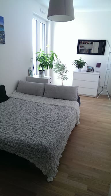 beautiful guest room with dresser