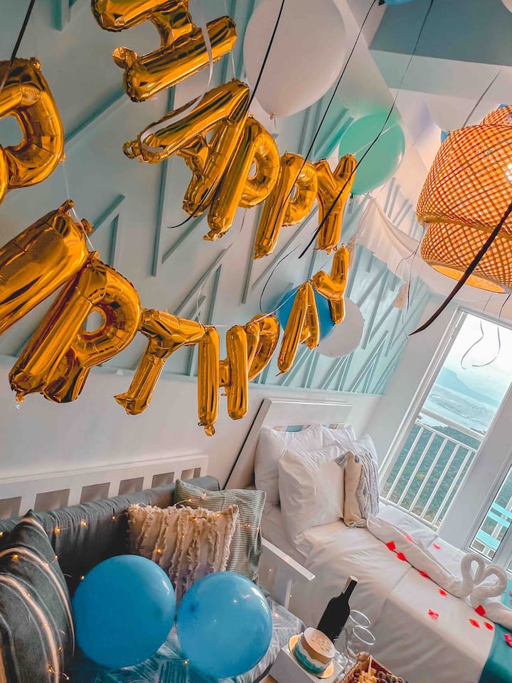 Beach Boho Full Taal View 22nd Flr - Tagaytay