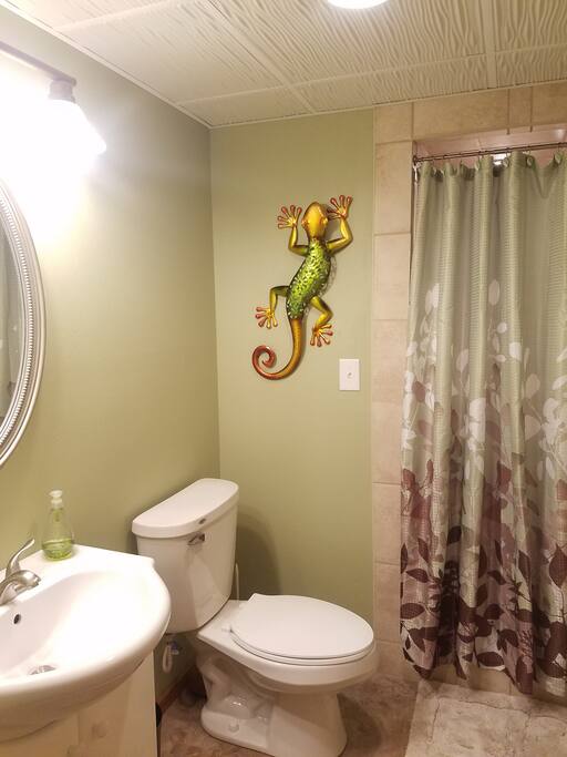 Clean, private bathroom