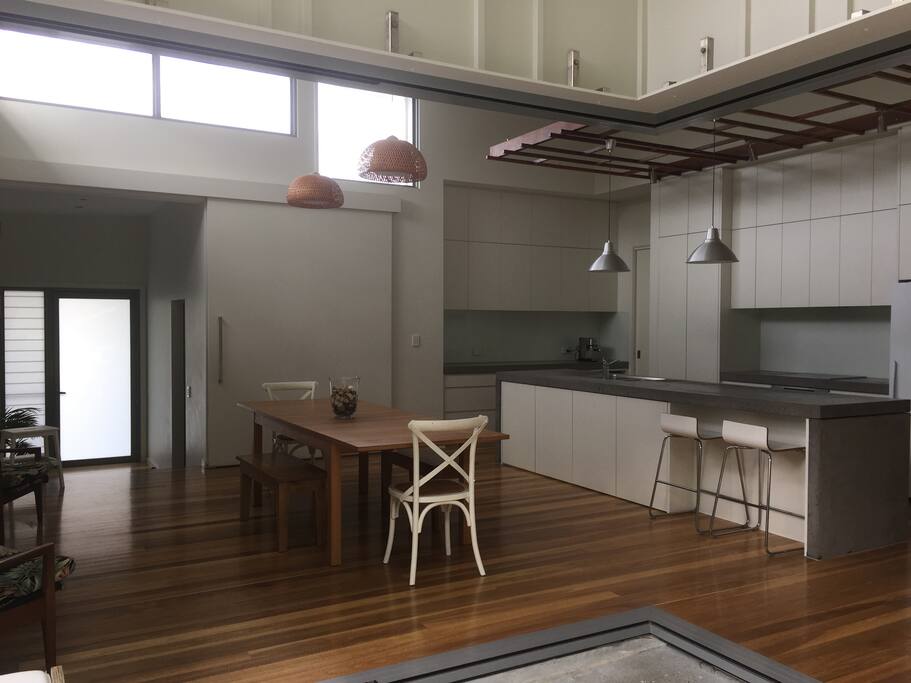 Entertainers kitchen with Miele appliances
