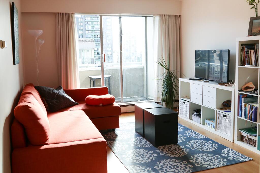 Living Room with Big Sofa Bed
