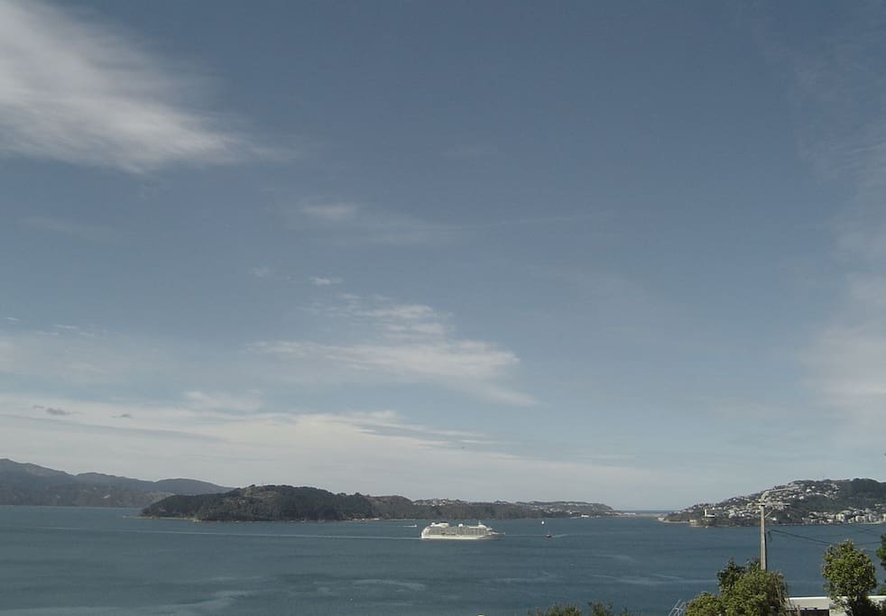 ...and enjoy the expansive views across the harbor to the ocean and horizon beyond...