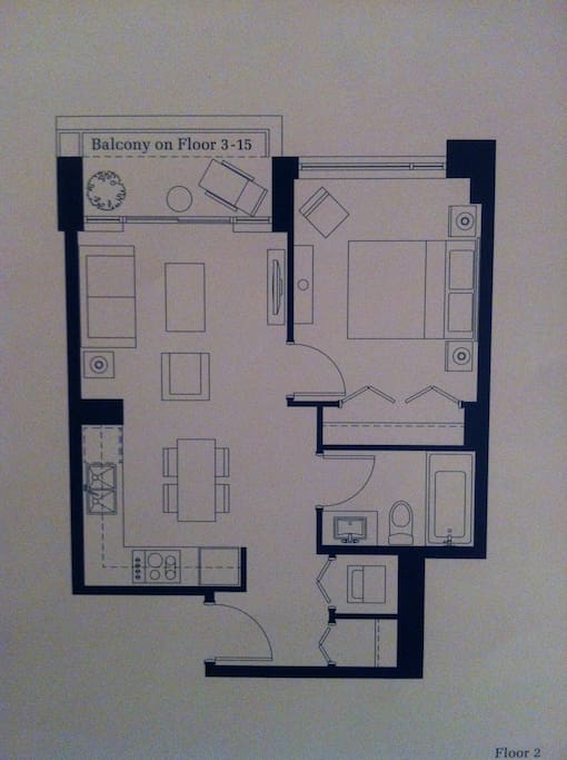 The plan/layout of the suite